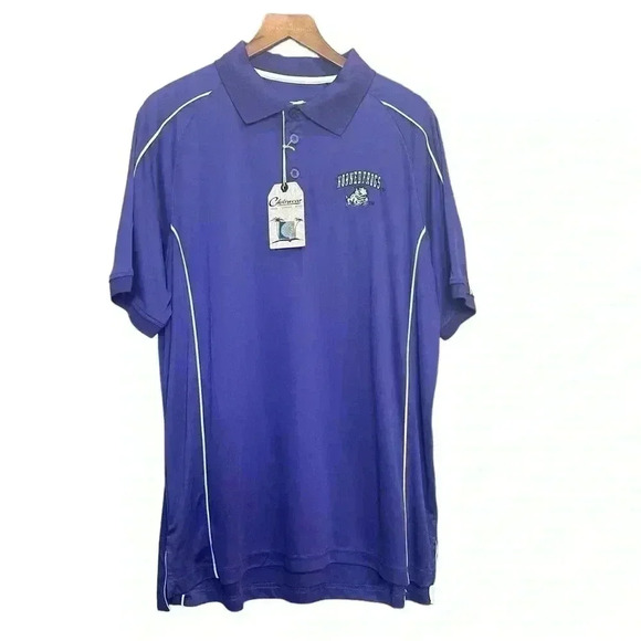 Texas Christian University Horned Frogs Purple Polo embroidered logo Size L - Picture 1 of 4
